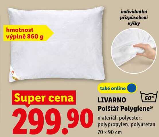 LIVARNO Polštář Polygiene®