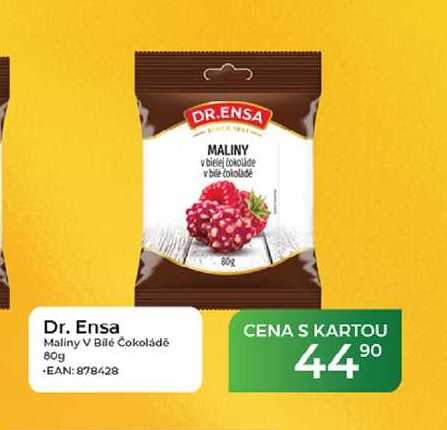 Dr. Ensa Maliny V Bilė Čokoládé 80g 