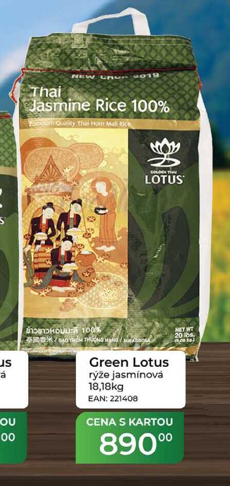 Green Lotus rýže jasmínová 18,18kg