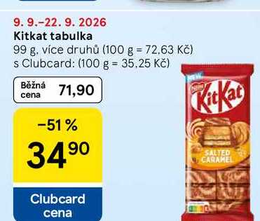 Kitkat tabulka, 99 g