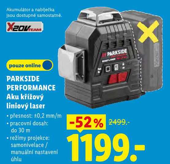 PARKSIDE PERFORMANCE Aku křížový liniový laser