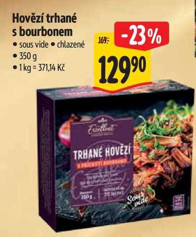 Hovězí trhané s bourbonem, 350 g 
