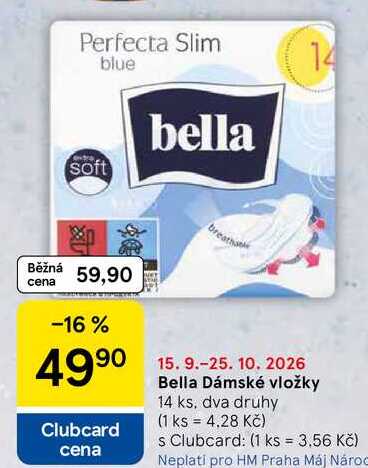 Bella Dámské vložky, 14 ks, dva druhy