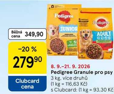 Pedigree Granule pro psy, 3 kg
