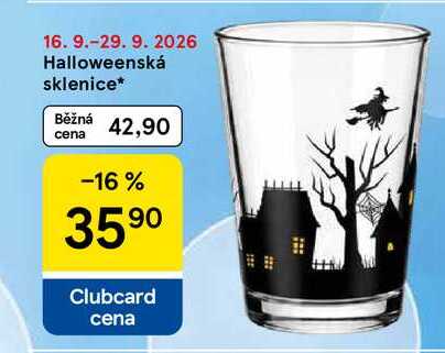Halloweenská sklenice