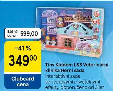 Tiny Kiddom L&S Veterinární klinika Herni sada, interaktivní sada. se zvukovými a světelnými efekty, doporučeno od 3 let 