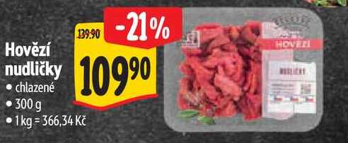 Hovězí nudličky, 300 g