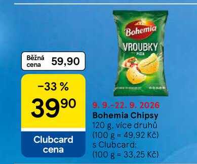 Bohemia Chipsy, 120 g