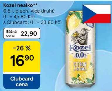 Kozel nealko, 0.5 l