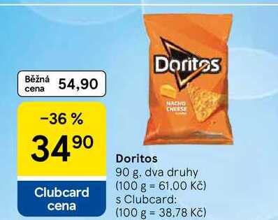 Doritos, 90 g, dva druhy 