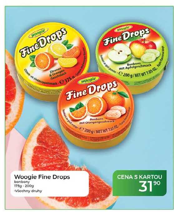 Woogie Fine Drops bonbony 175g-200g