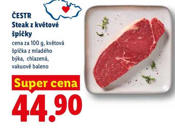 ČESTR Steak z květové špičky, cena za 100 g