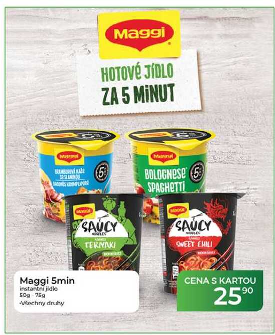 Maggi 5min instantní jídlo 50g 75g