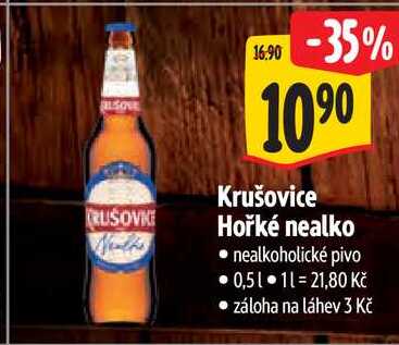 Krušovice Hořké nealko, 0,5 l