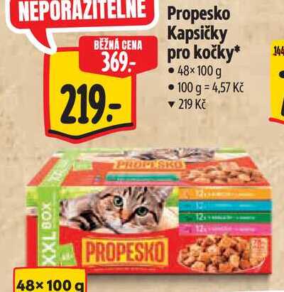 Propesko Kapsičky pro kočky, 48x 100 g