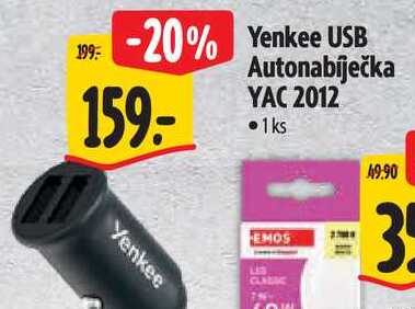 Yenkee USB Autonabíječka YAC 2012