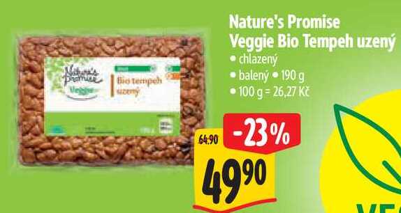 Nature's Promise Veggie Bio Tempeh uzený, 190 g