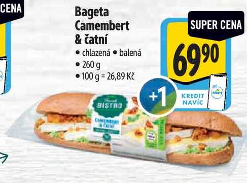 Bageta Camembert & čatní, 260 g