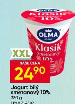 OLMA Jogurt bílý smetanový 10% 330 g