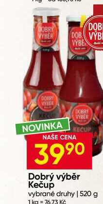 Dobrý výběr Kečup vybrané druhy 520 g