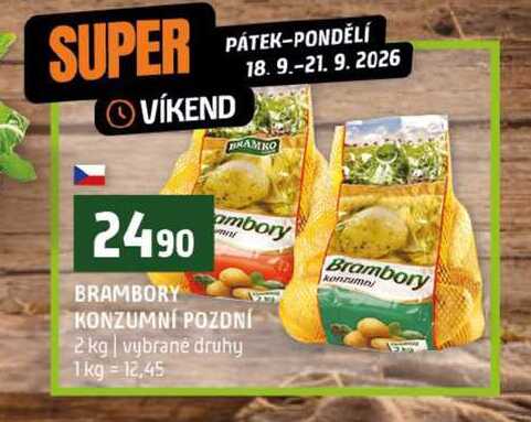 BRAMBORY KONZUMNI POZDNÍ 2 kg vybrané druhy