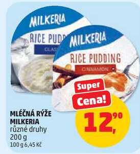 MLÉČNÁ RÝŽE MILKERIA různé druhy, 200 g