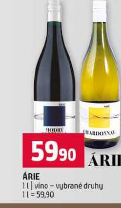 ÁRIE 1l víno vybrané druhy