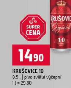 KRUŠOVICE 10 0,5l pivo světlé výčepní 