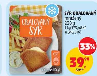 SÝR OBALOVANÝ mražený, 230 g