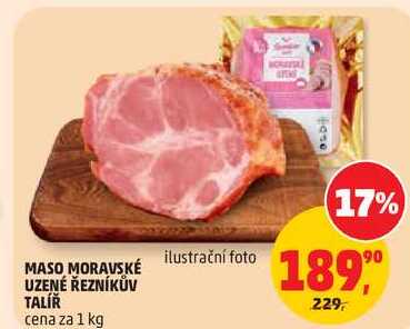 MASO MORAVSKÉ UZENÉ ŘEZNÍKŮV TALÍŘ, 1 kg
