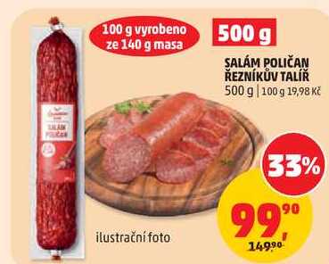 SALÁM POLIČAN ŘEZNÍKŮV TALÍŘ, 500 g