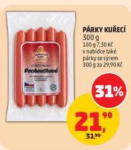 PÁRKY KUŘECÍ, 300 g