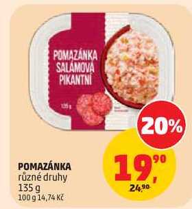 POMAZÁNKA různé druhy, 135 g