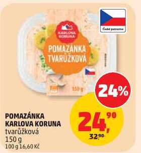 POMAZÁNKA KARLOVA KORUNA tvarůžková, 150 g  