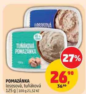 POMAZÁNKA lososová, tuňáková, 125 g 