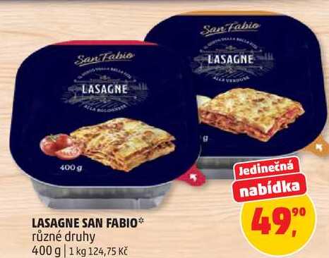 LASAGNE SAN FABIO různé druhy, 400 g