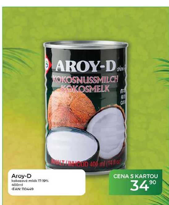Aroy-D kokosové mlék 17-19% 400ml