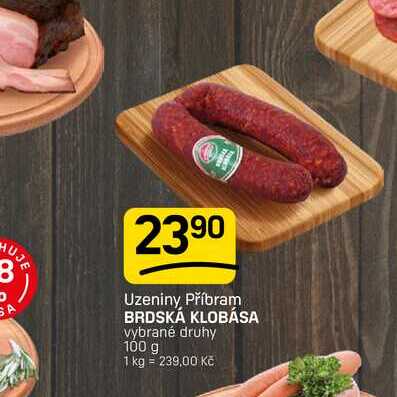 BRDSKÁ KLOBÁSA vybrané druhy 100 g