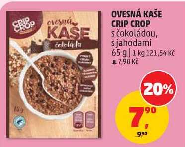 OVESNÁ KAŠE CRIP CROP s čokoládou, 65 g