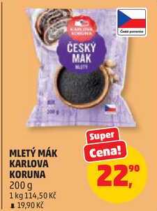 MLETÝ MÁK KARLOVA KORUNA, 200 g 