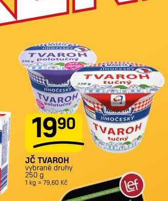 JČ TVAROH vybrané druhy 250 g 