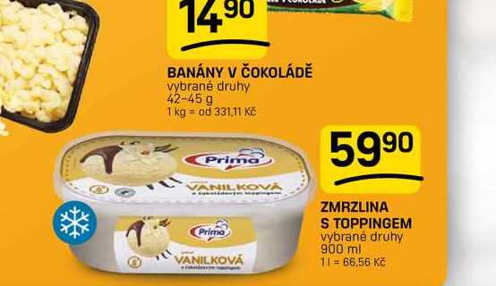 ZMRZLINA S TOPPINGEM vybrané druhy 900 ml