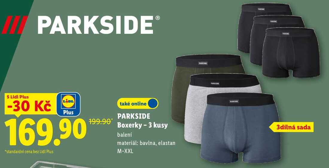 PARKSIDE Boxerky - 3 kusy
