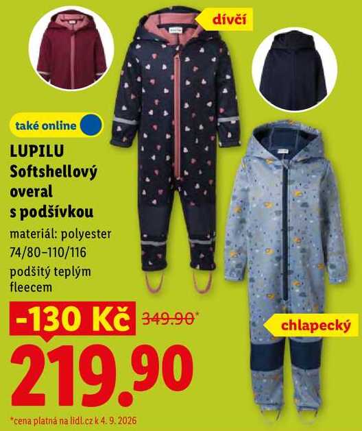 LUPILU Softshellový overal s podšívkou