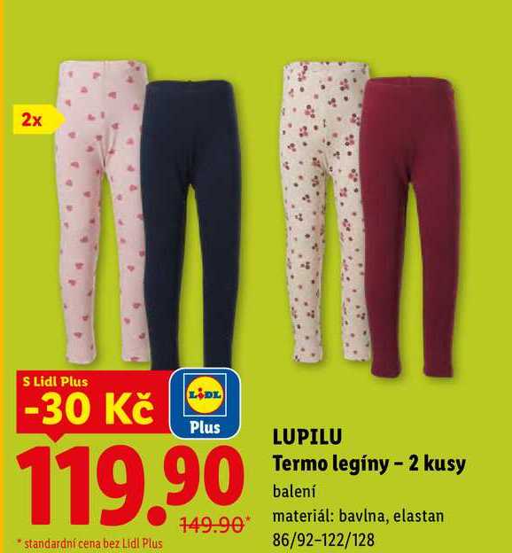 LUPILU Termo legíny - 2 kusy, balení