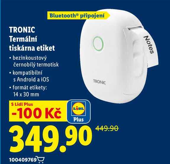 TRONIC Termální tiskárna etiket