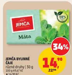 Jemča bylinný čaj, vybrané druhy, 30 g