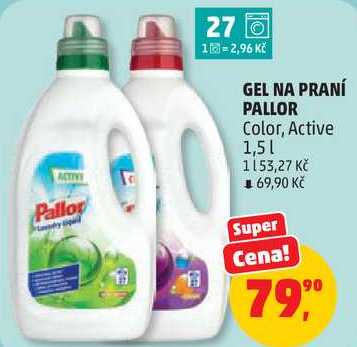 GEL NA PRANÍ PALLOR Color, Active, 1,5 l