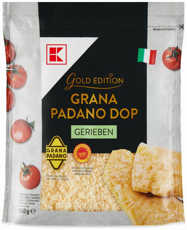 K-GOLD Grana Padano tvrdý sýr strouhaný