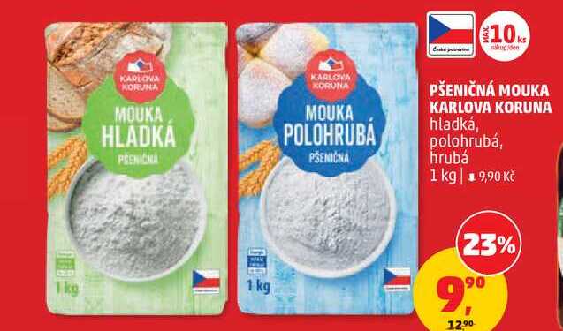 PŠENIČNÁ MOUKA KARLOVA KORUNA hladká, 1 kg